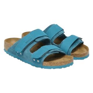 Birkenstock Uji Sandal Nubuck-Suede Leather Deep Turquoise 38 W7 Narrow